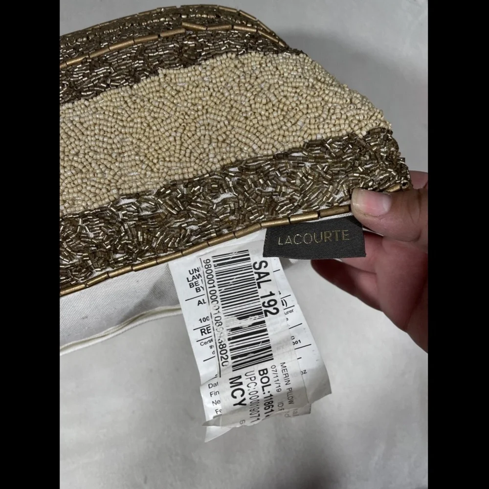 NWD‎ Lacourte Gatsby Beaded Decorative Pillow